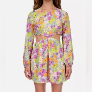 NWT Sanctuary Size XS Pink and Yellow Floral Dress